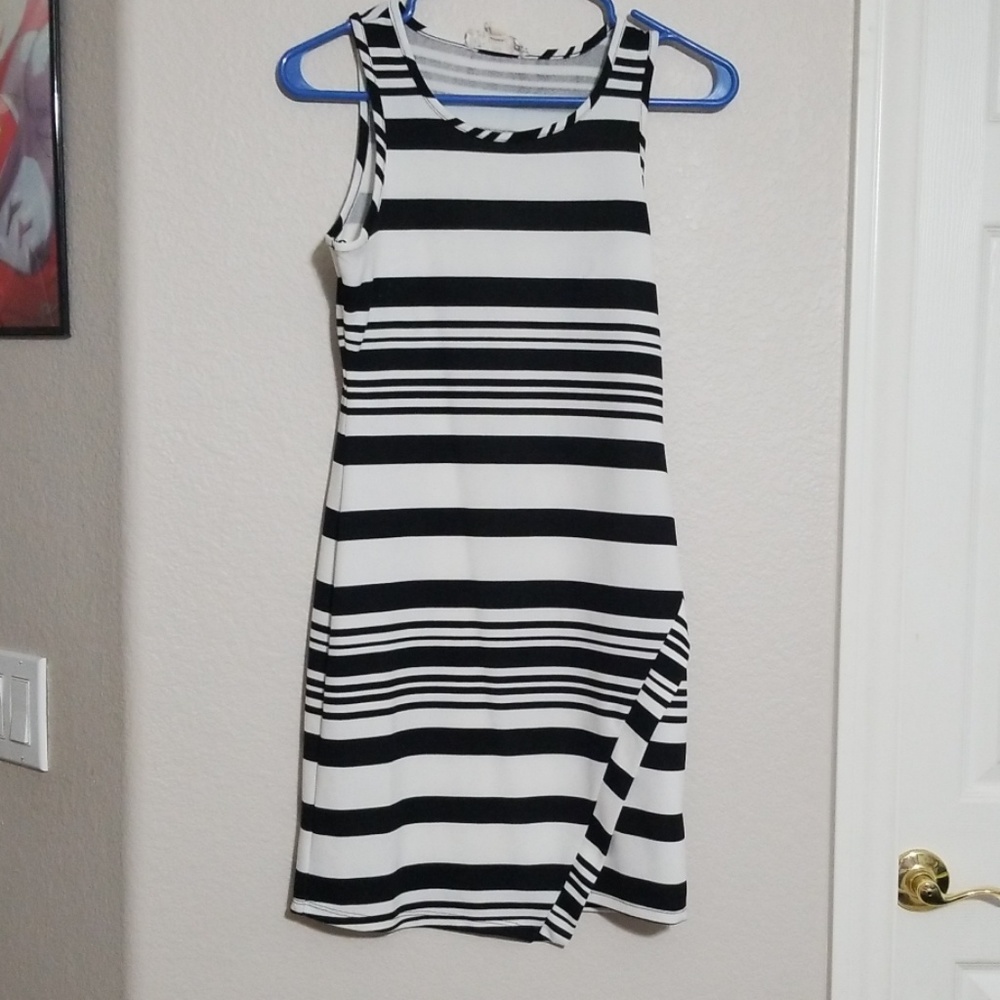Black and white tank dress
